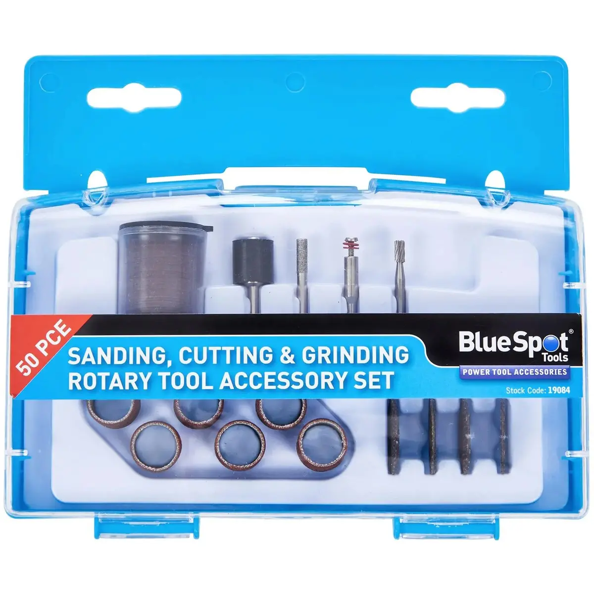 Bluespot Sanding Cutting And Grinding Rotary Tool Accessory Set 50 Piece 1