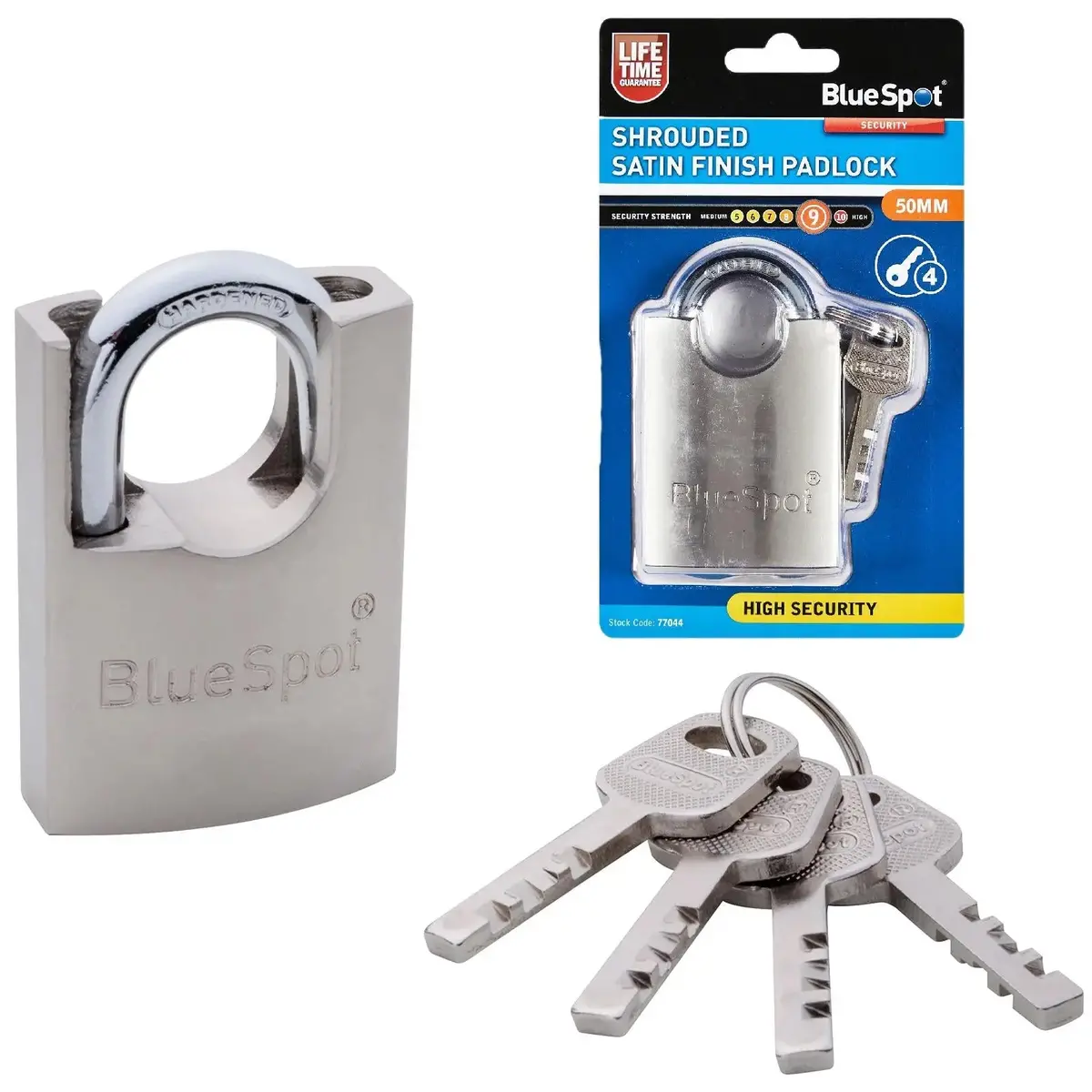 Bluespot Shrouded Satin Finish Padlock 50Mm 1