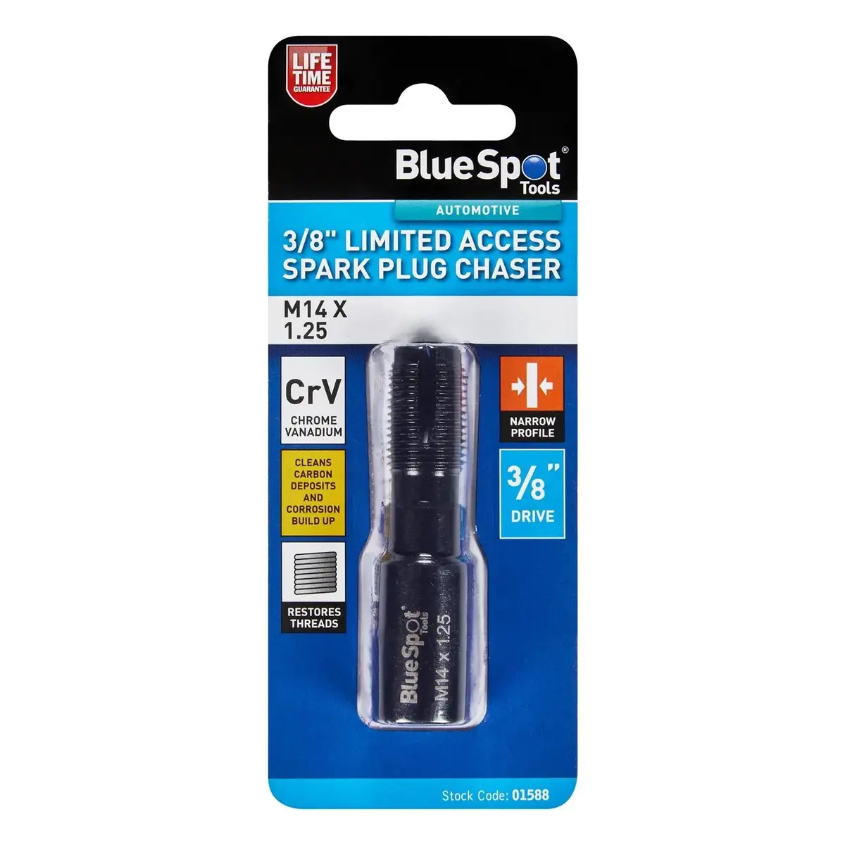 Bluespot Spark Plug Chaser Limited Access 3/8" M14 X 1.25Mm 1