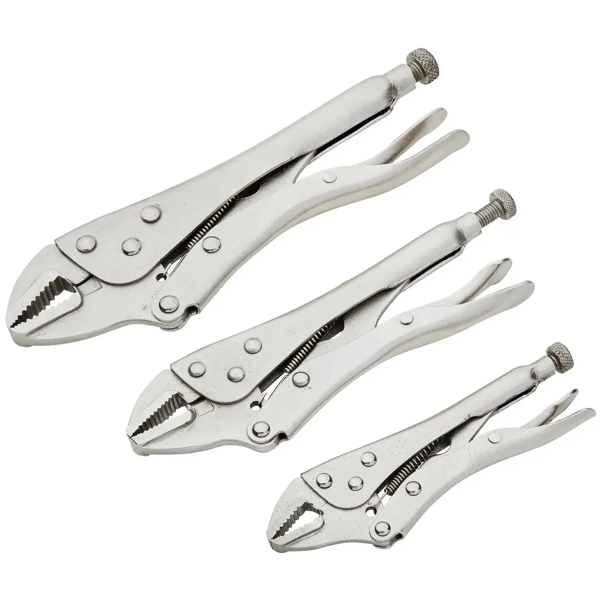 Bluespot Straight Jaw Locking Pliers In Wallet 3 Piece Set 125Mm 180Mm 250Mm 1