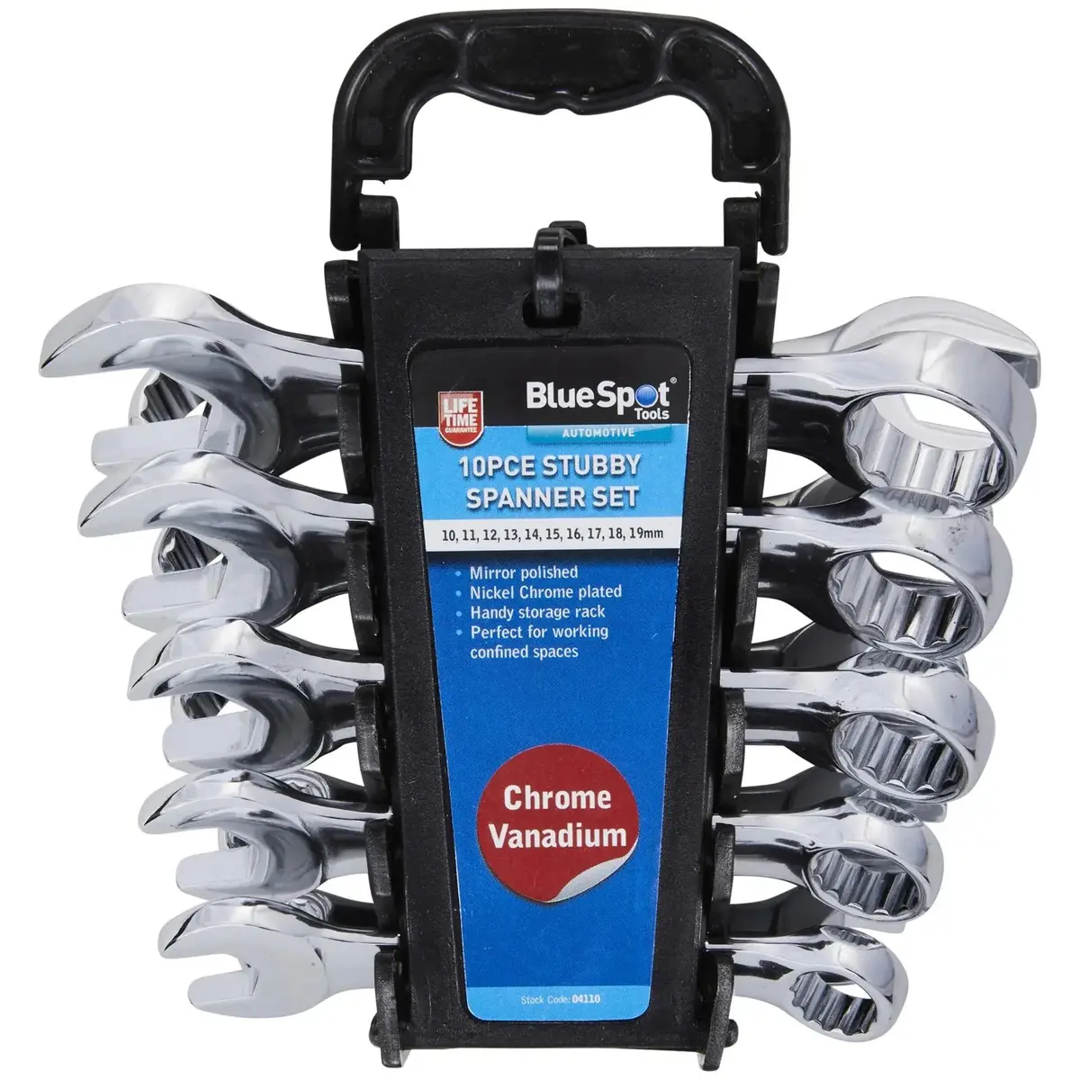 Bluespot Stubby Combination Spanner Set Metric 10-19Mm 10 Piece 1