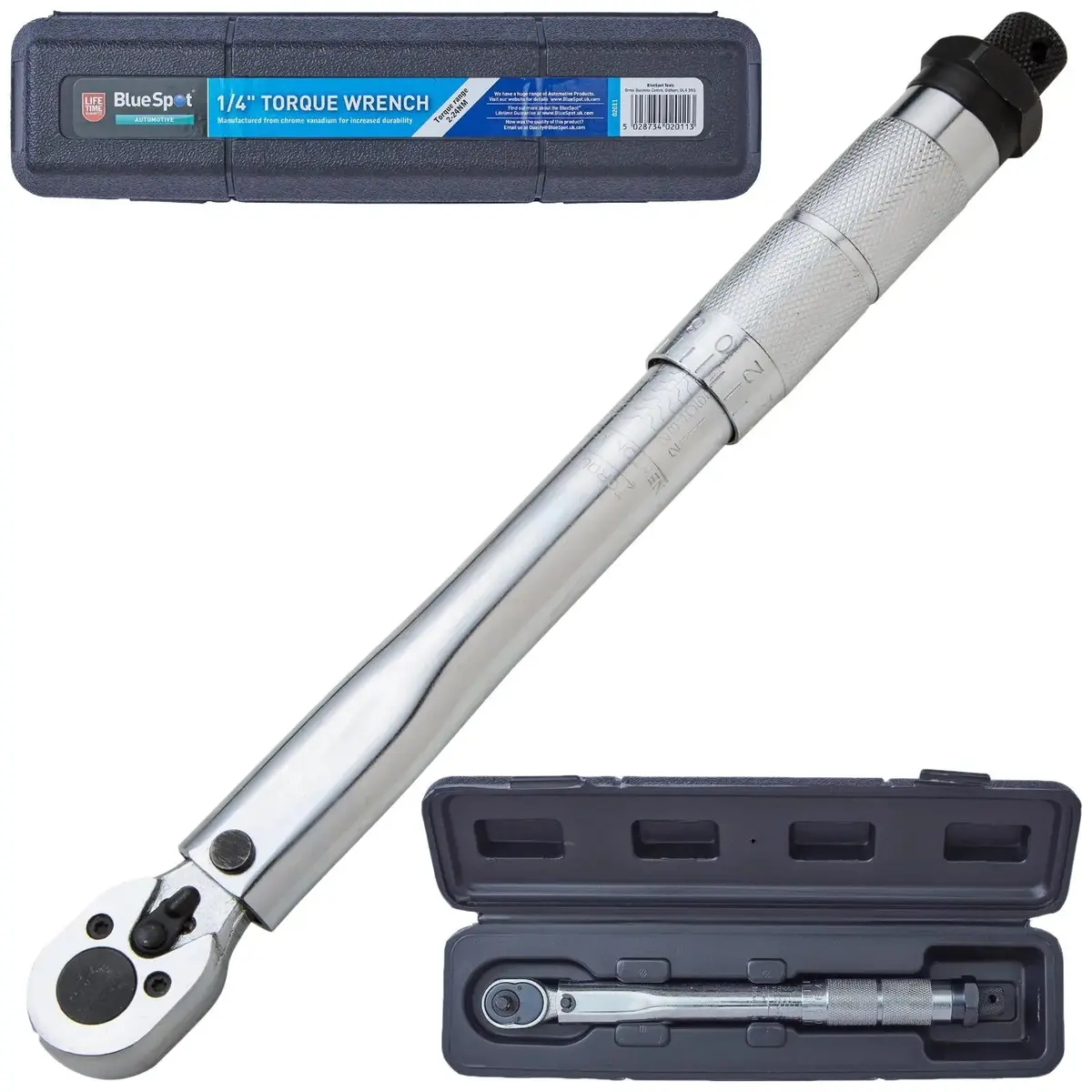 Bluespot Torque Wrench 1/4" Drive 2-24Nm 1