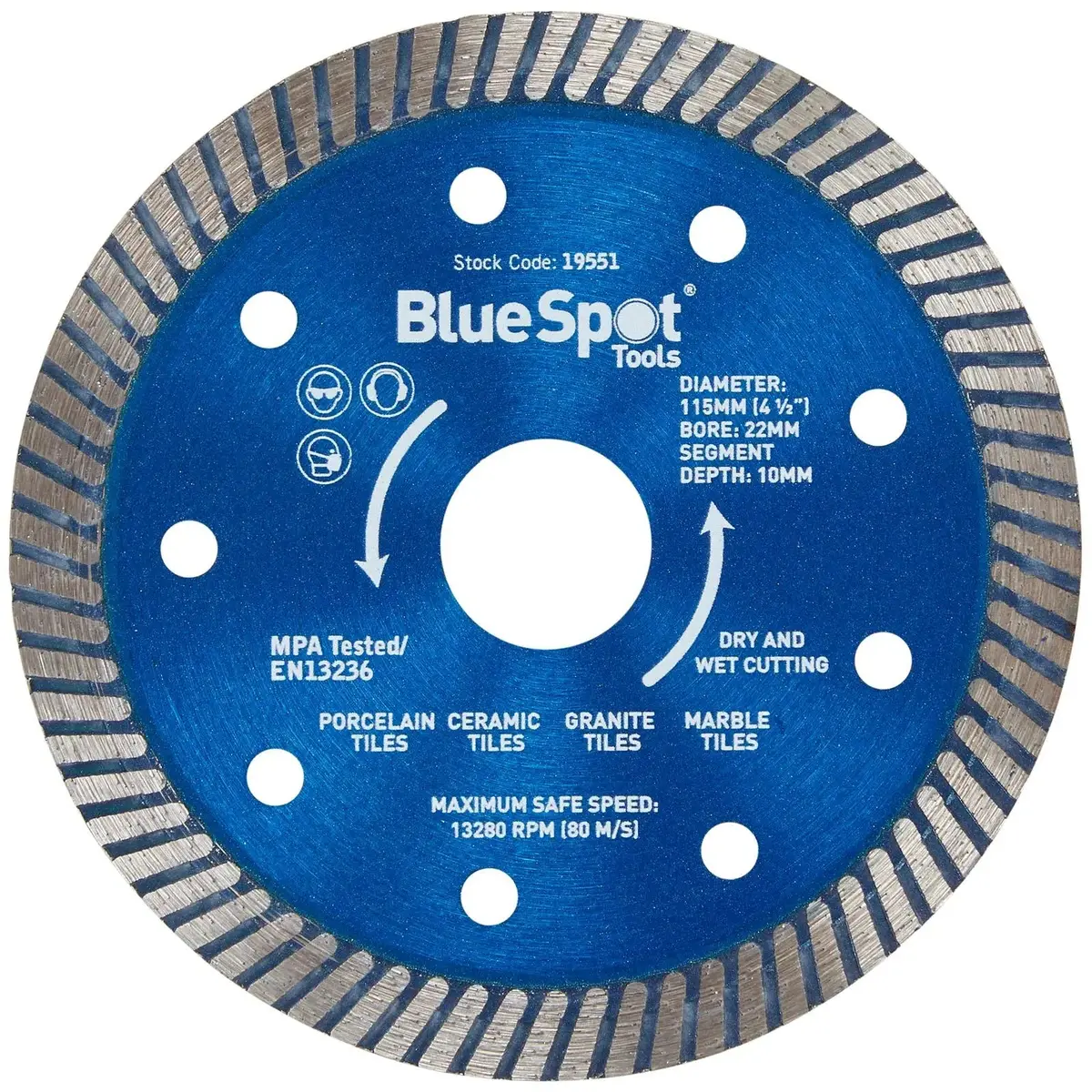 Bluespot Turbo Cutting Disc Super Thin 115Mm X 1.5Mm 1
