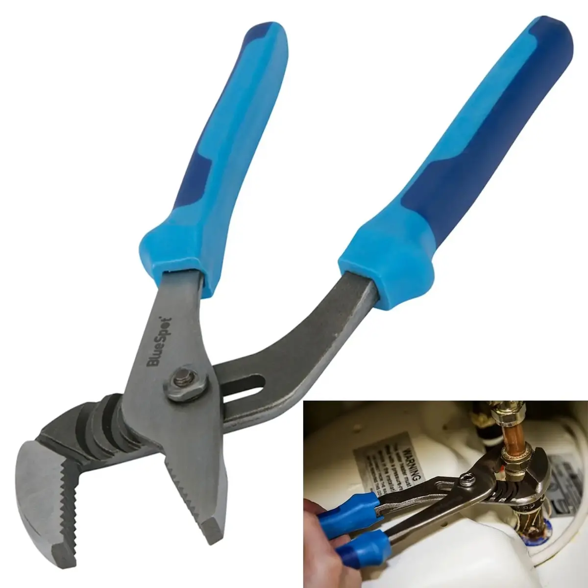 Bluespot Water Pump Pliers Groove Joint  250Mm 10" 32Mm Jaw Capacity 1