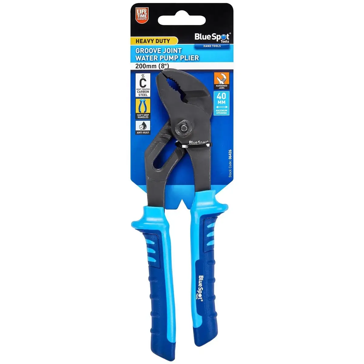 Bluespot Water Pump Pliers Groove Slip Joint 200Mm 8In 1
