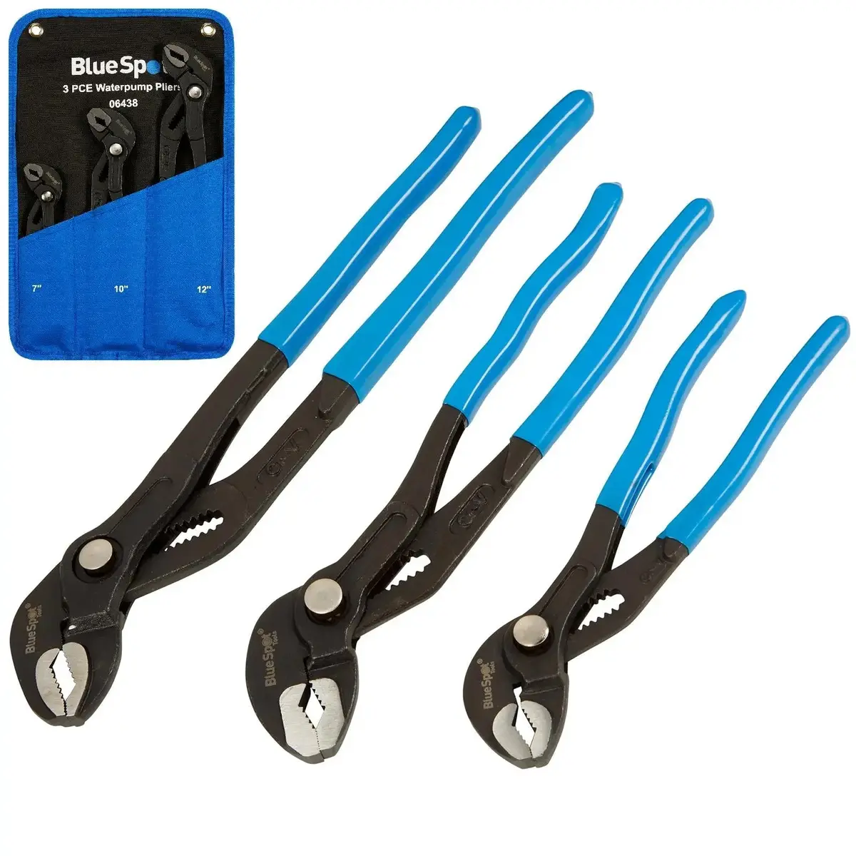 Bluespot Waterpump Pliers In Wallet 175Mm-300Mm 3 Piece 1