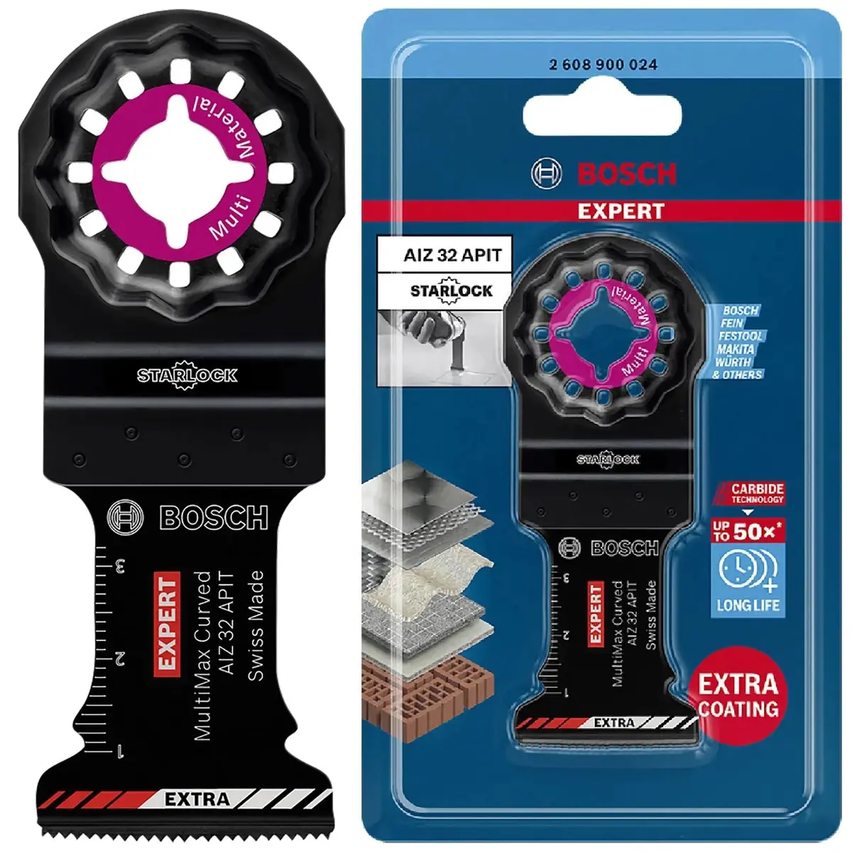 Bosch Expert Multi Tool Blade Starlock 32Mm X 40Mm Carbide Technology Aiz 32 Apit Multimax 1
