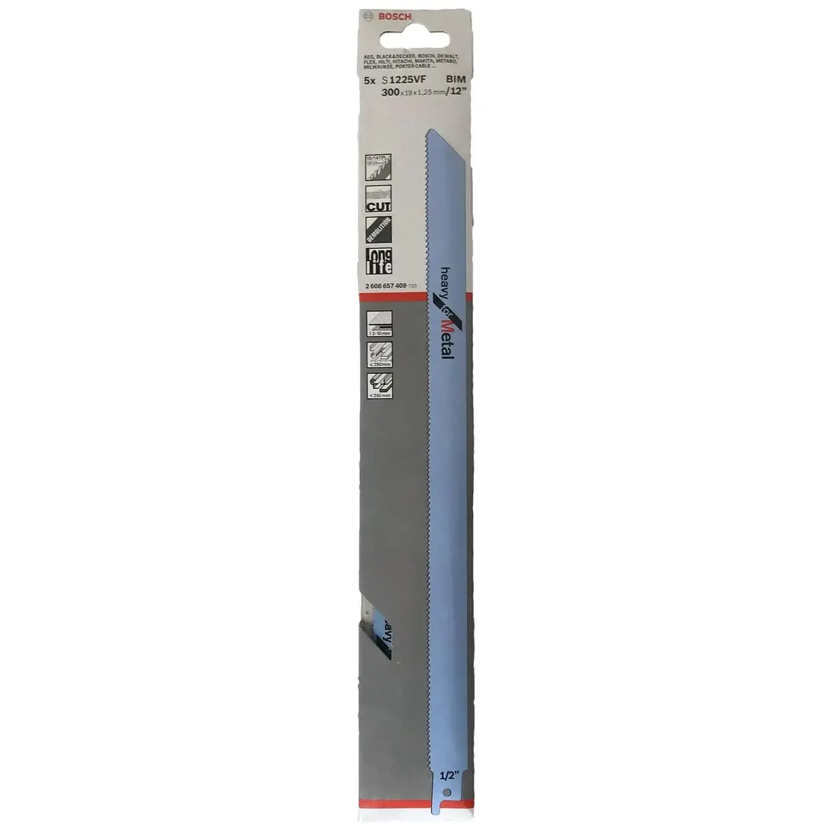 Bosch Recipro Blades 5 Pack 300Mm 12" S1225vf Bi Metal Reciprocating Saw Blade 1