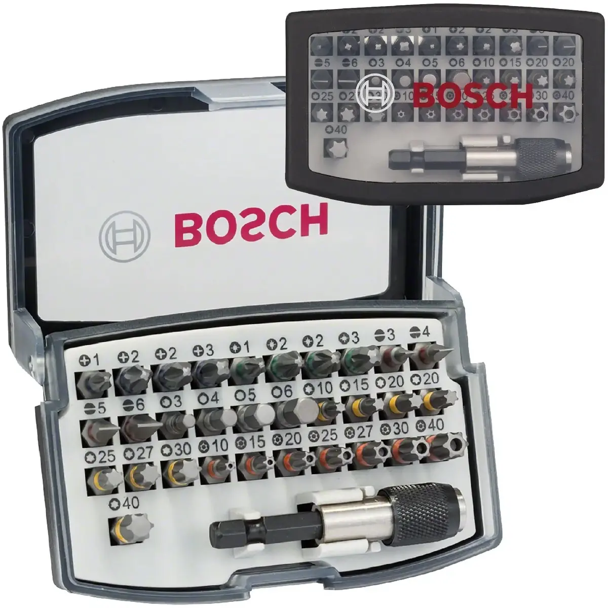 Bosch Screwdriver Bit Set 32 Piece Quick Change Bit Holder In Case 1