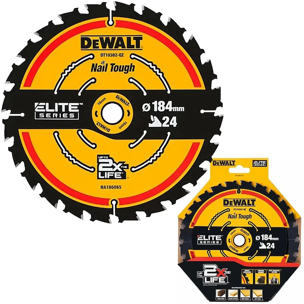 Dewalt Elite Circular Saw Blade 184Mm X 16Mm 24T Wood Cutting Framing Dt10302 1