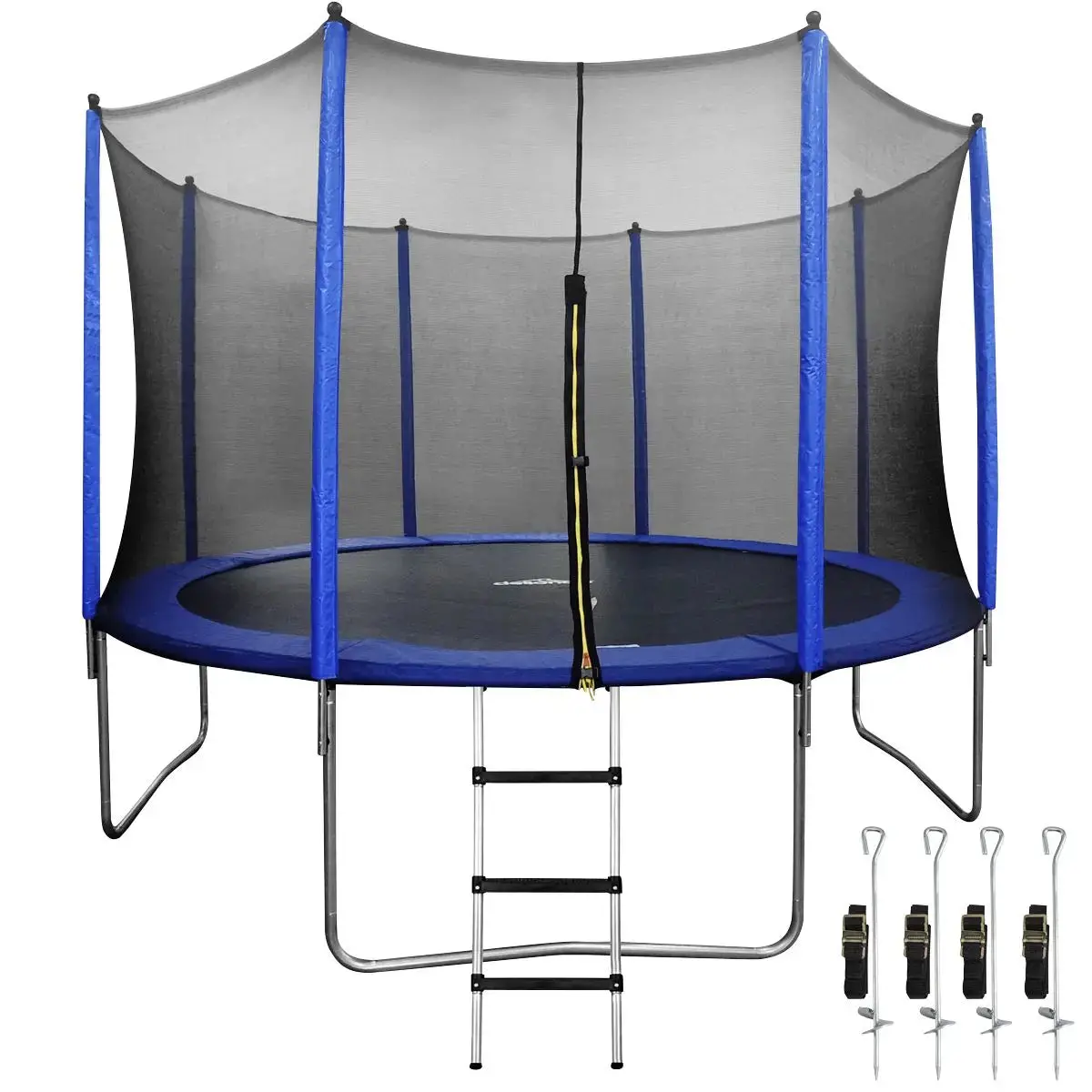 Dellonda 12Ft Heavy-Duty Outdoor Trampoline For Kids With Safety Enclosure Net, Includes Anchor Kit And Ladder 1