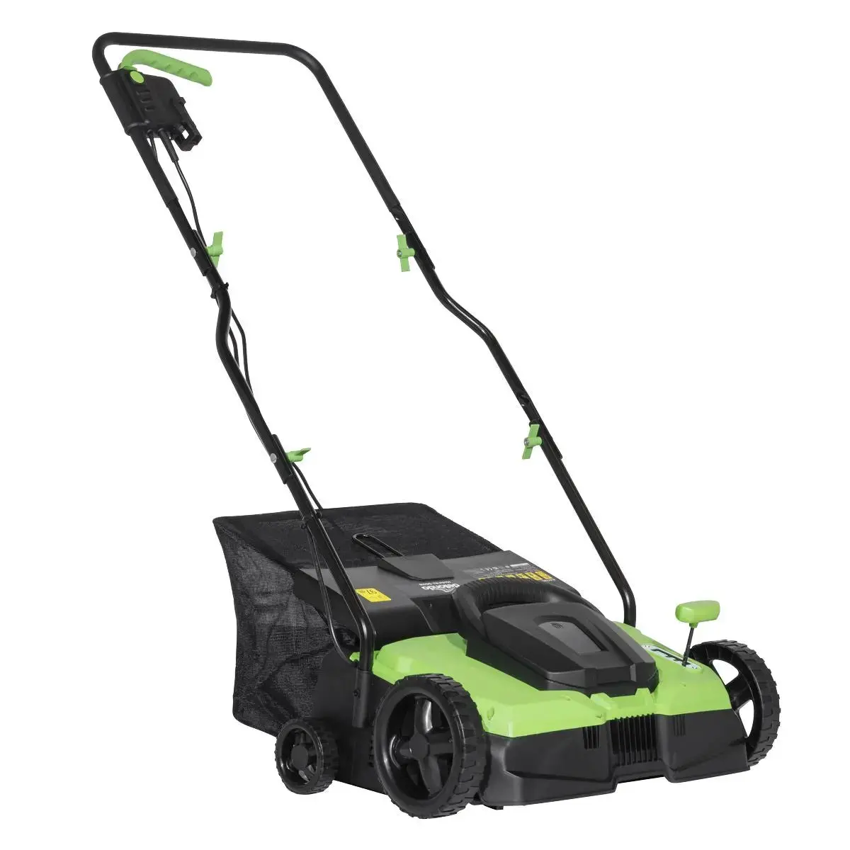 Dellonda 1500W Electric 2-In-1 Scarifier With 5-Heights, 36Cm Cutting Diameter, 45L Grass Collection Bag, 10M Mains Cable, Hand Push 1