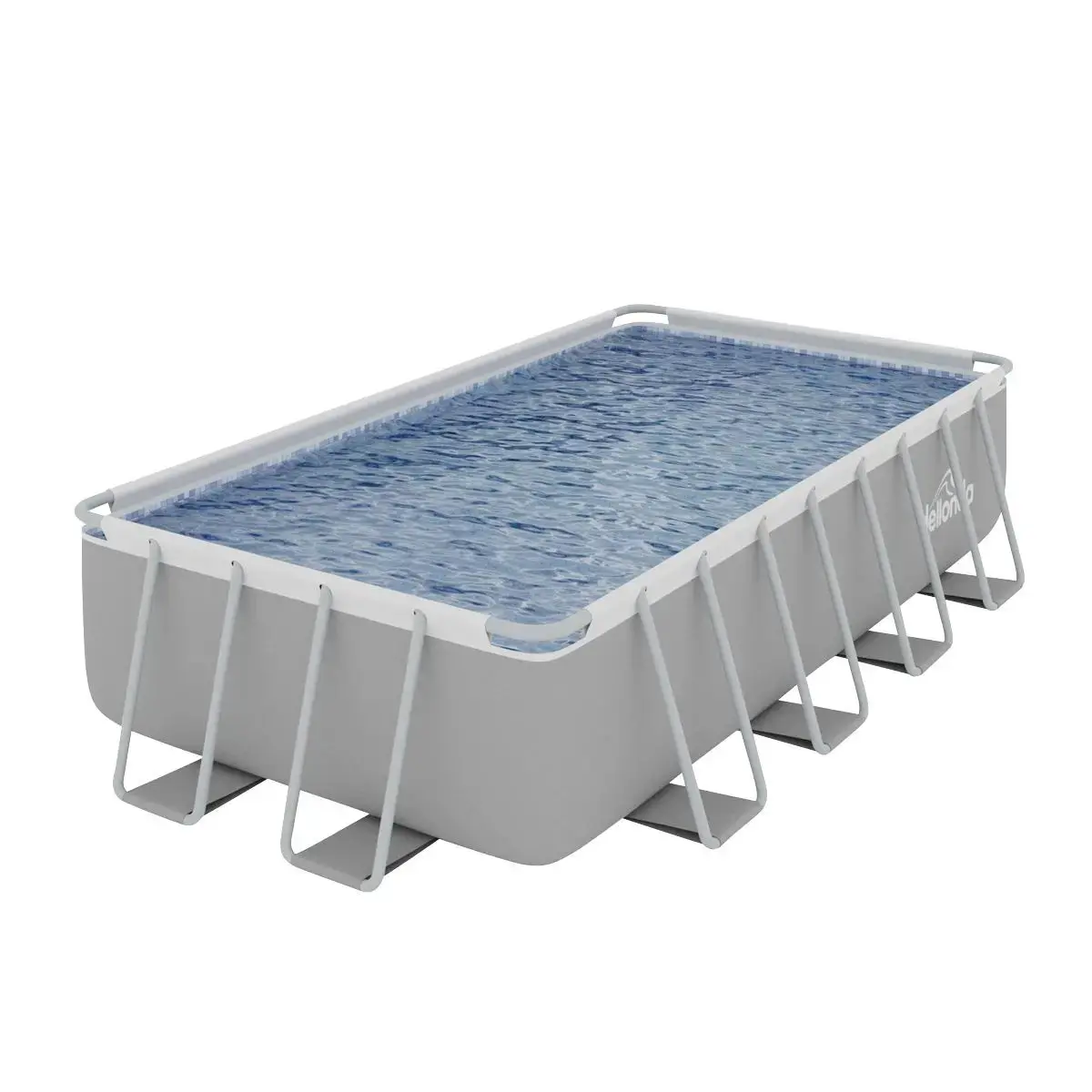 Dellonda 18Ft Deluxe Steel Frame Swimming Pool, Rectangular With Filter Pump 1