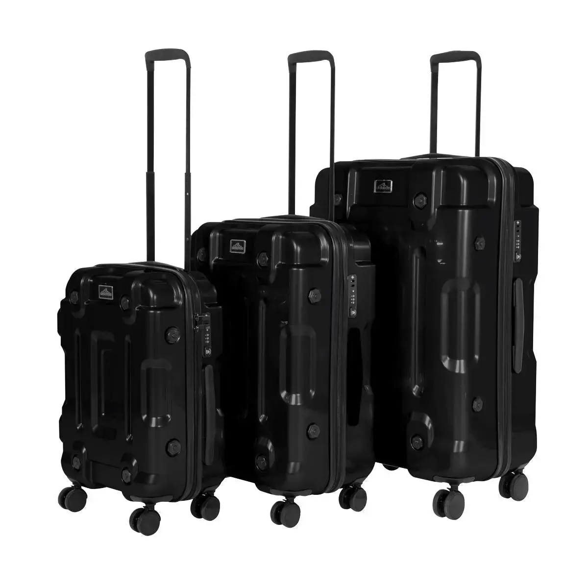 Dellonda 3-Piece Lightweight Abs Luggage Set  - 20", 24", 28" - Black - Dl10 1