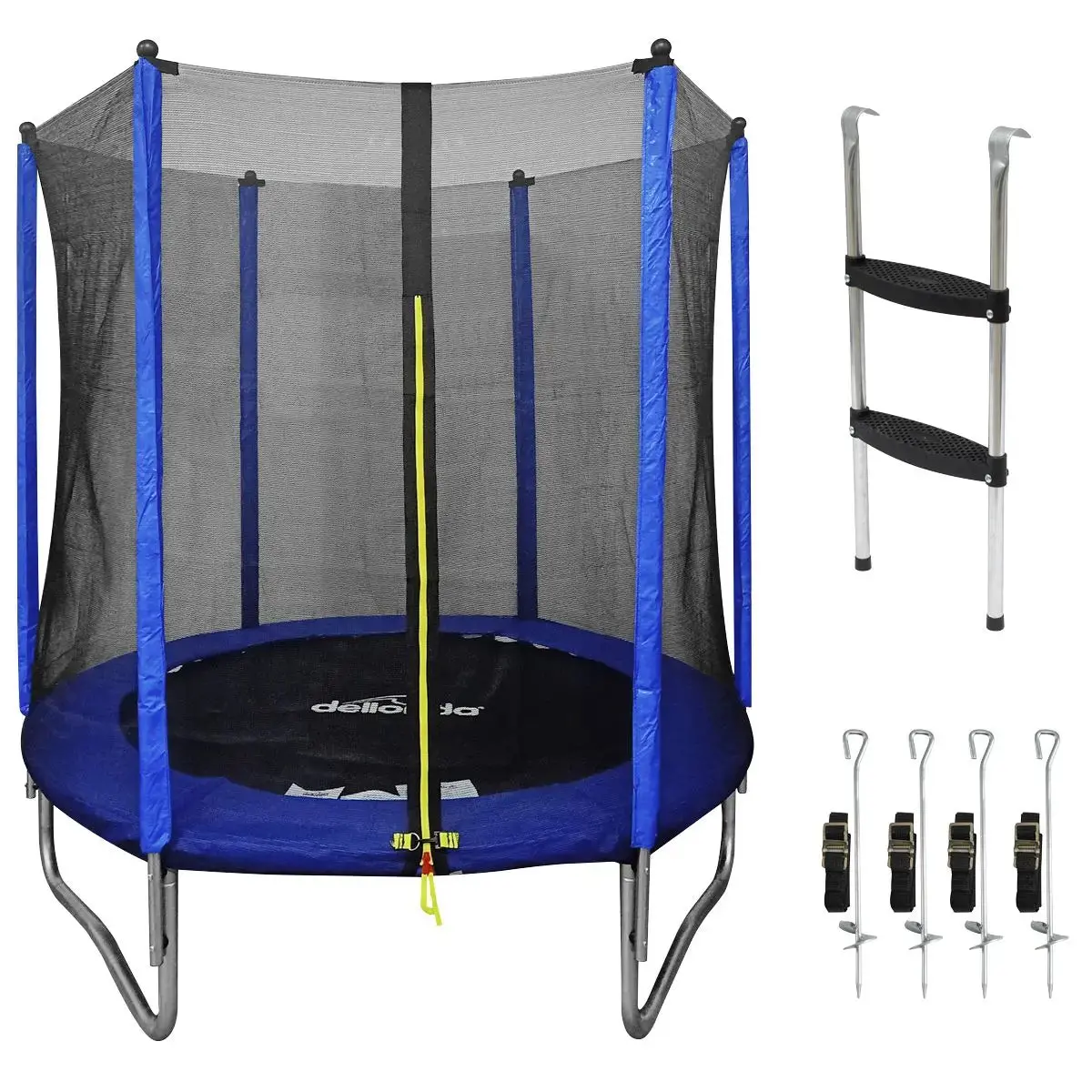 Dellonda 6Ft Heavy Duty Outdoor Trampoline With Safety Net, Anchors And Ladder 1