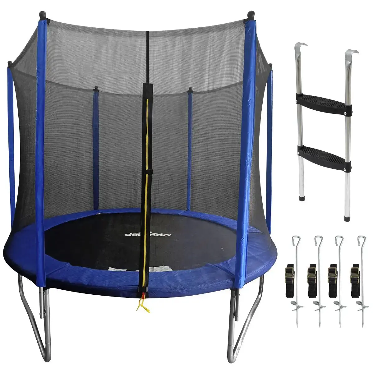 Dellonda 8Ft Heavy-Duty Outdoor Trampoline For Kids With Safety Enclosure Net, Supplied With Anchor Kit And Ladder 1