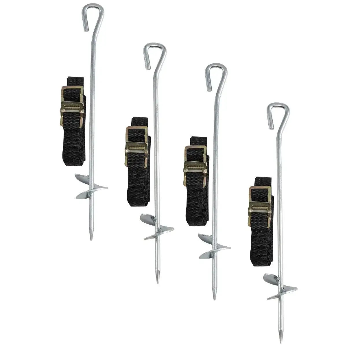 Dellonda Heavy Duty Trampoline Anchor Kit 4Pc Ground Pegs Universal Fitting 1
