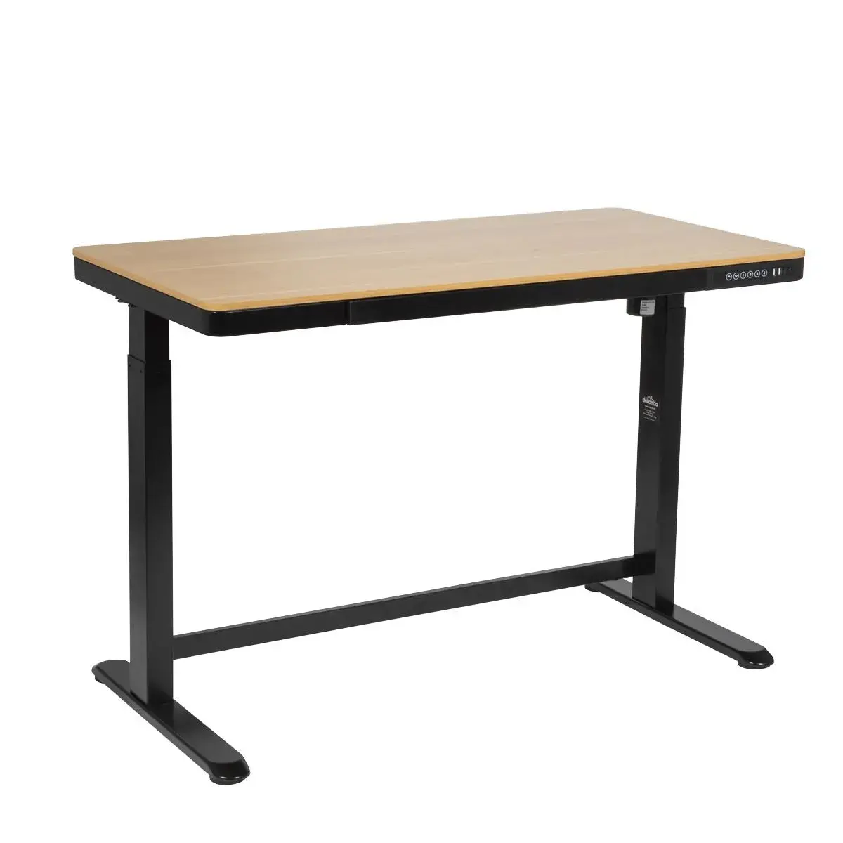 Dellonda Oak Electric Adjustable Standing Desk With Usb & Drawer, 1200 X 600Mm 1