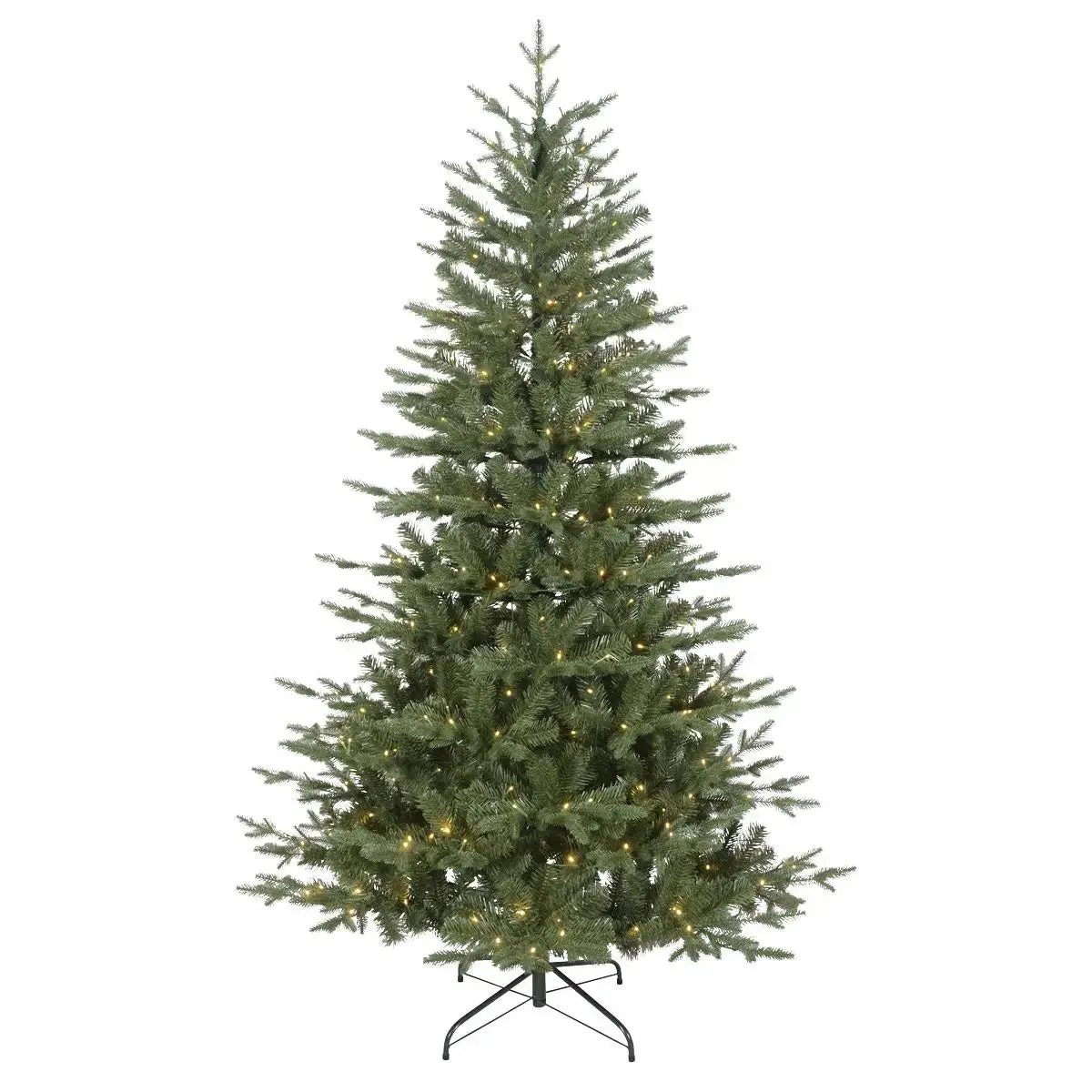 Dellonda Pre-Lit 7Ft Hinged Christmas Tree With Warm White Led Lights & Pe/Pvc Tips 1