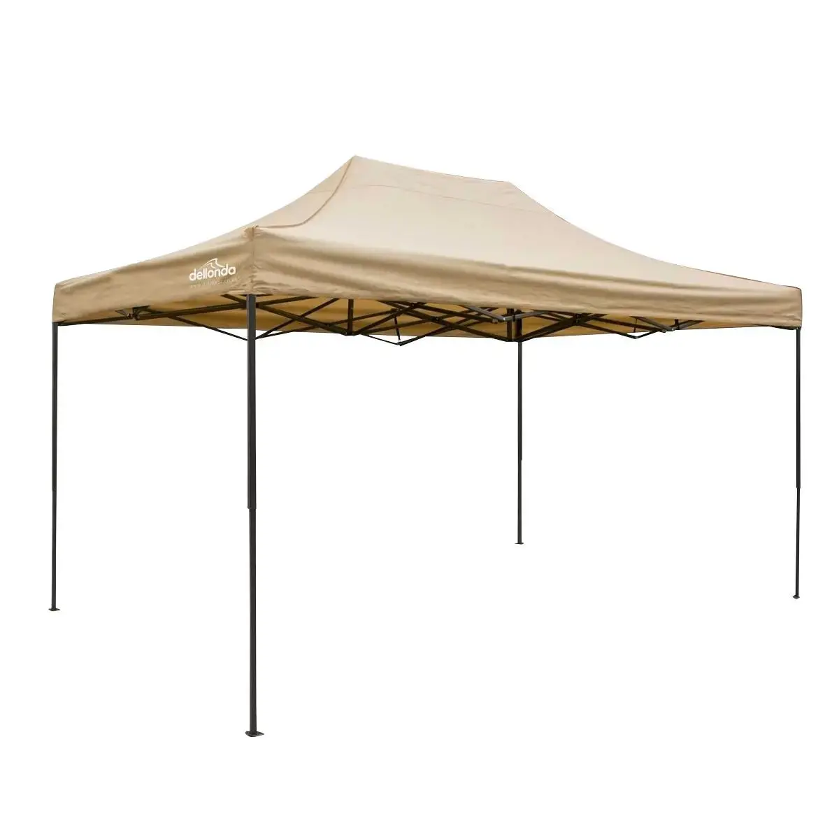Dellonda Premium 3 X 4.5M Pop-Up Gazebo, Heavy Duty, Pvc Coated, Water Resistant Fabric, Supplied With Carry Bag, Rope, Stakes & Weight Bags - Beige Canopy 1