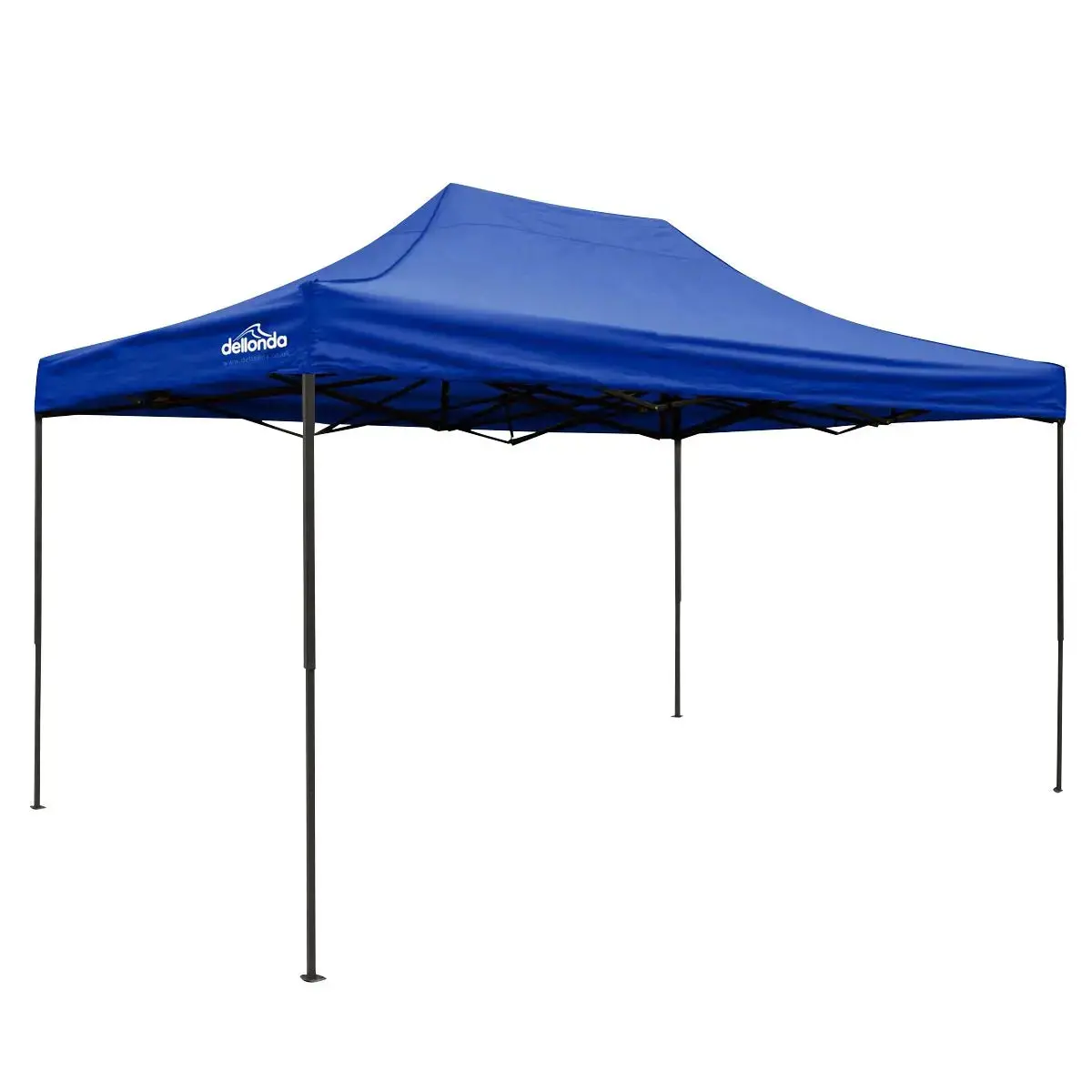 Dellonda Premium 3 X 4.5M Pop-Up Gazebo, Heavy Duty, Pvc Coated, Water Resistant Fabric, Supplied With Carry Bag, Rope, Stakes & Weight Bags - Blue Canopy 1
