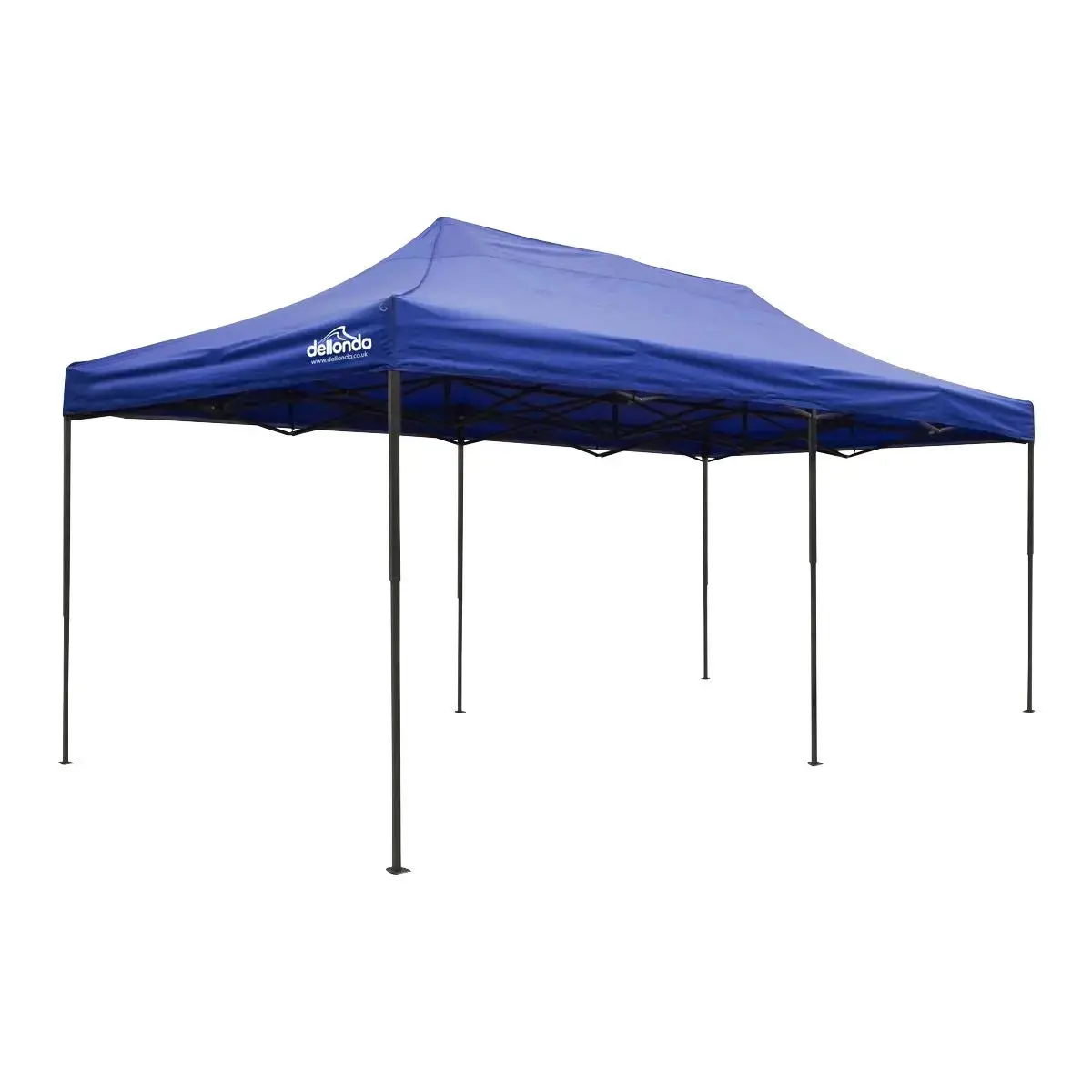 Dellonda Premium 3X6m Pop-Up Gazebo, Heavy Duty, Pvc Coated, Water Resistant Fabric, Supplied With Carry Bag, Rope, Stakes & Weight Bags - Blue Canopy 1
