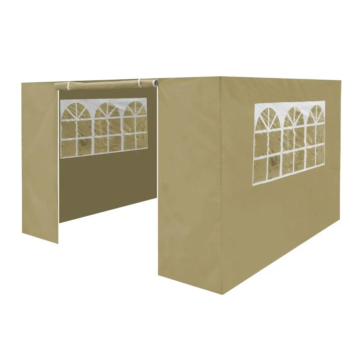 Dellonda Premium Gazebo/Marquee Side Walls/Doors/Windows, Fits 3 X 3M Models - Beige 1