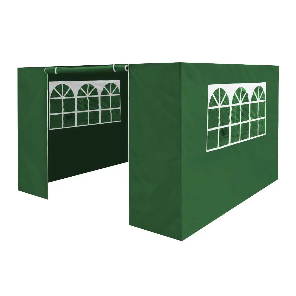 Dellonda Premium Gazebo/Marquee Side Walls/Doors/Windows, Fits 3 X 3M Models - Dark Green 1