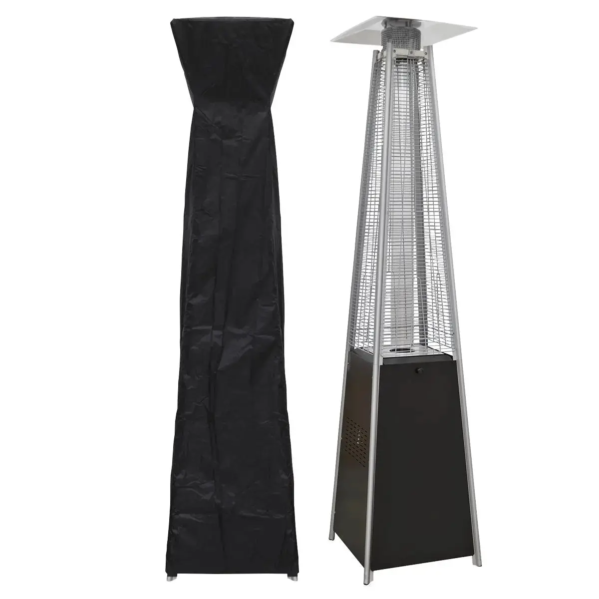 Dellonda Pyramid Gas Patio Heater 13Kw For Commercial & Domestic Use, Supplied With Cover, Black 1
