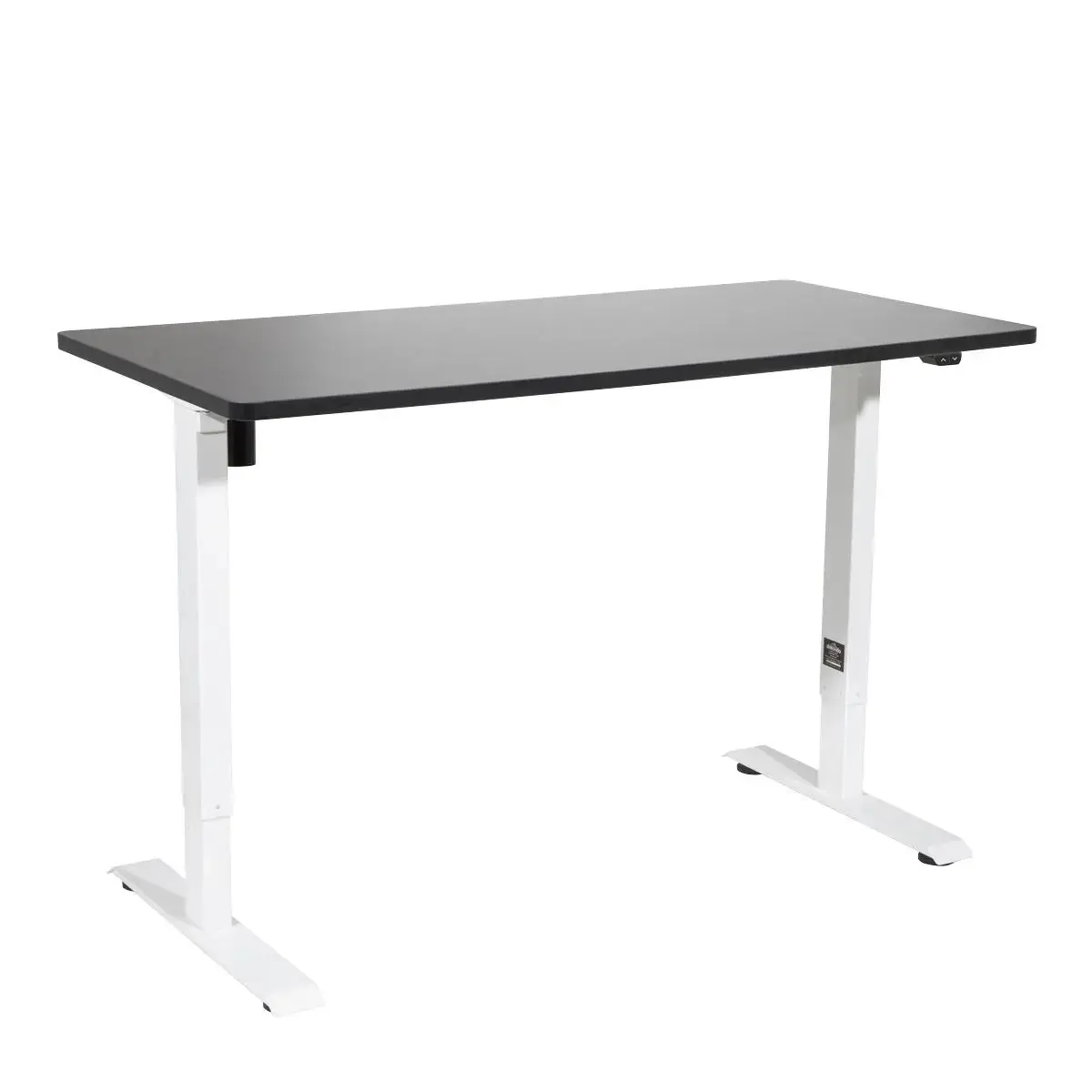Dellonda Single Motor Height-Adjustable Electric Sit & Stand Desk With Black Desktop & White Frame 1