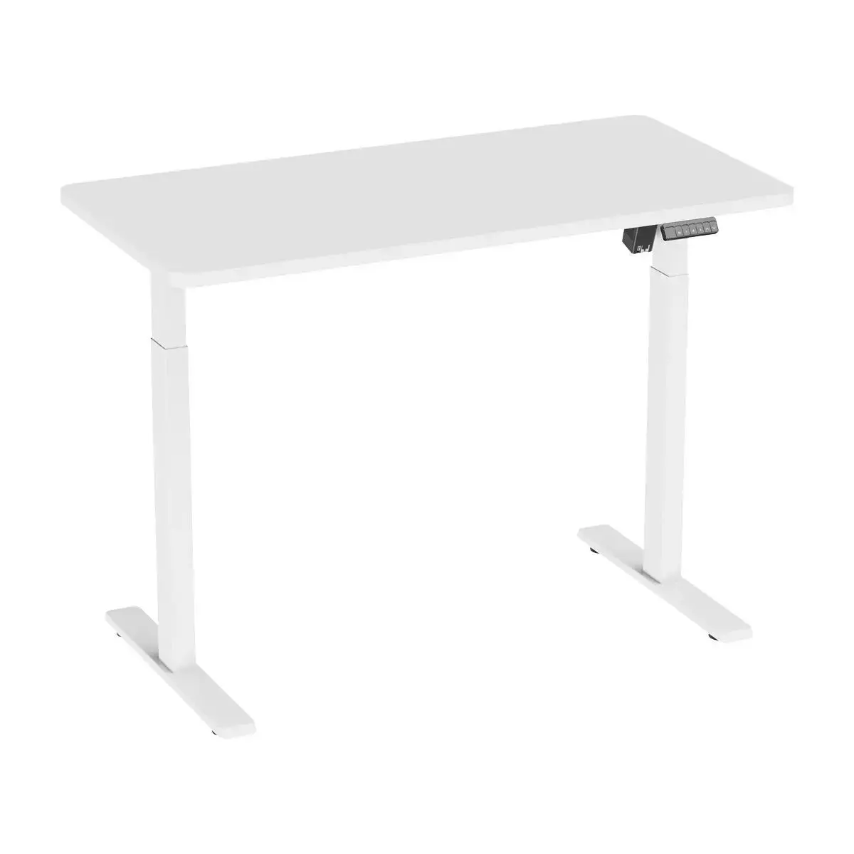 Dellonda White Electric Adjustable Office Standing Desk, Quiet & Fast 1200X600mm 1