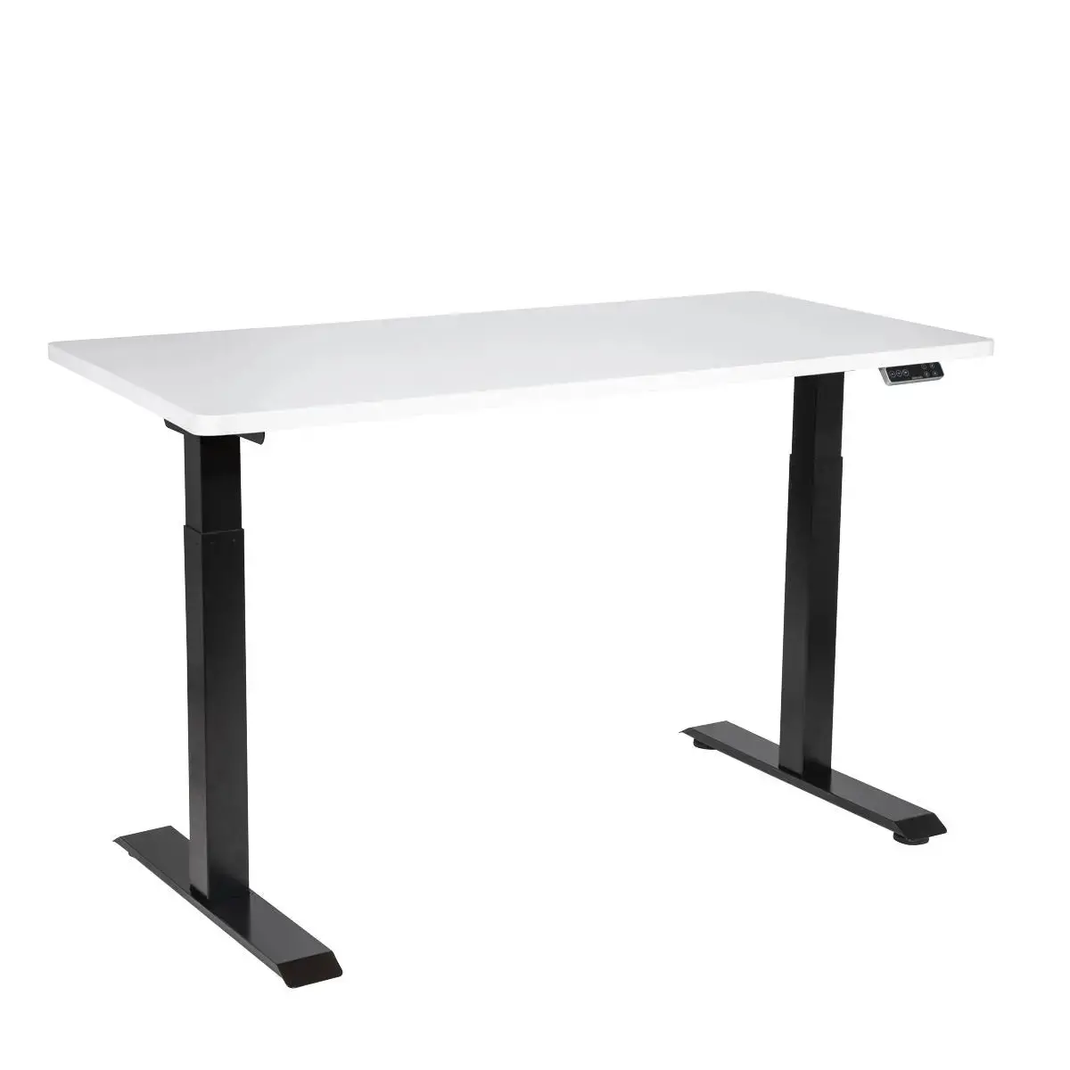 Dellonda White Electric Height Adjustable Standing Desk, 1400 X 700Mm Dual Motor 100Kg 1
