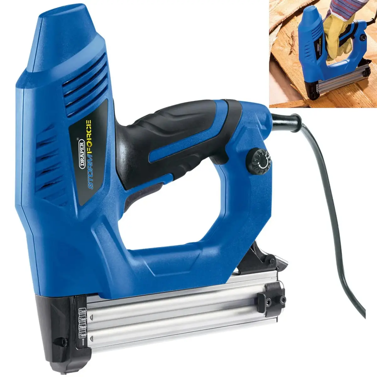 Draper Storm Force Heavy Duty Electric Staple / Nail Gun Kit 1
