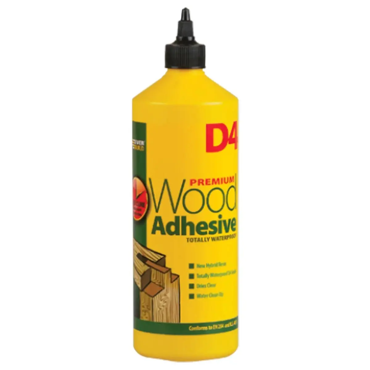 Everbuild 1 Litre D4 Premium Wood Adhesive Totally Waterproof 1