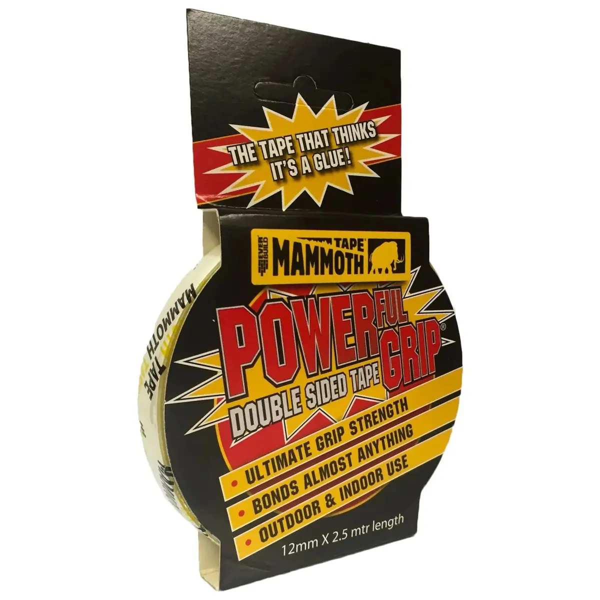 Everbuild 12Mm X 2.5M Mammoth Powerful Grip Double Sided Tape 1
