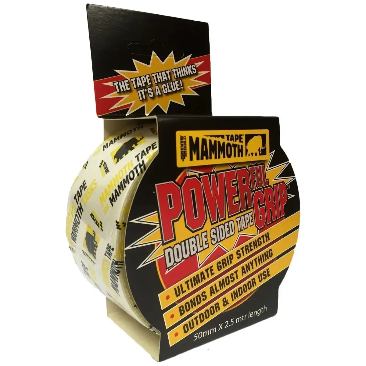 Everbuild 50Mm X 2.5M Mammoth Powerful Grip Double Sided Tape 1