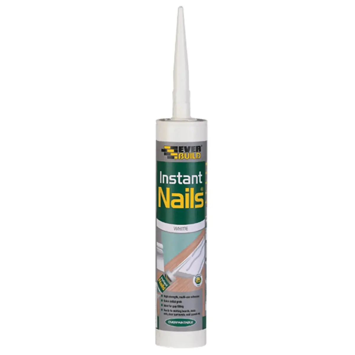 Everbuild Instant Nails White 290Ml High Strength Solvent Free Gap Filling 1