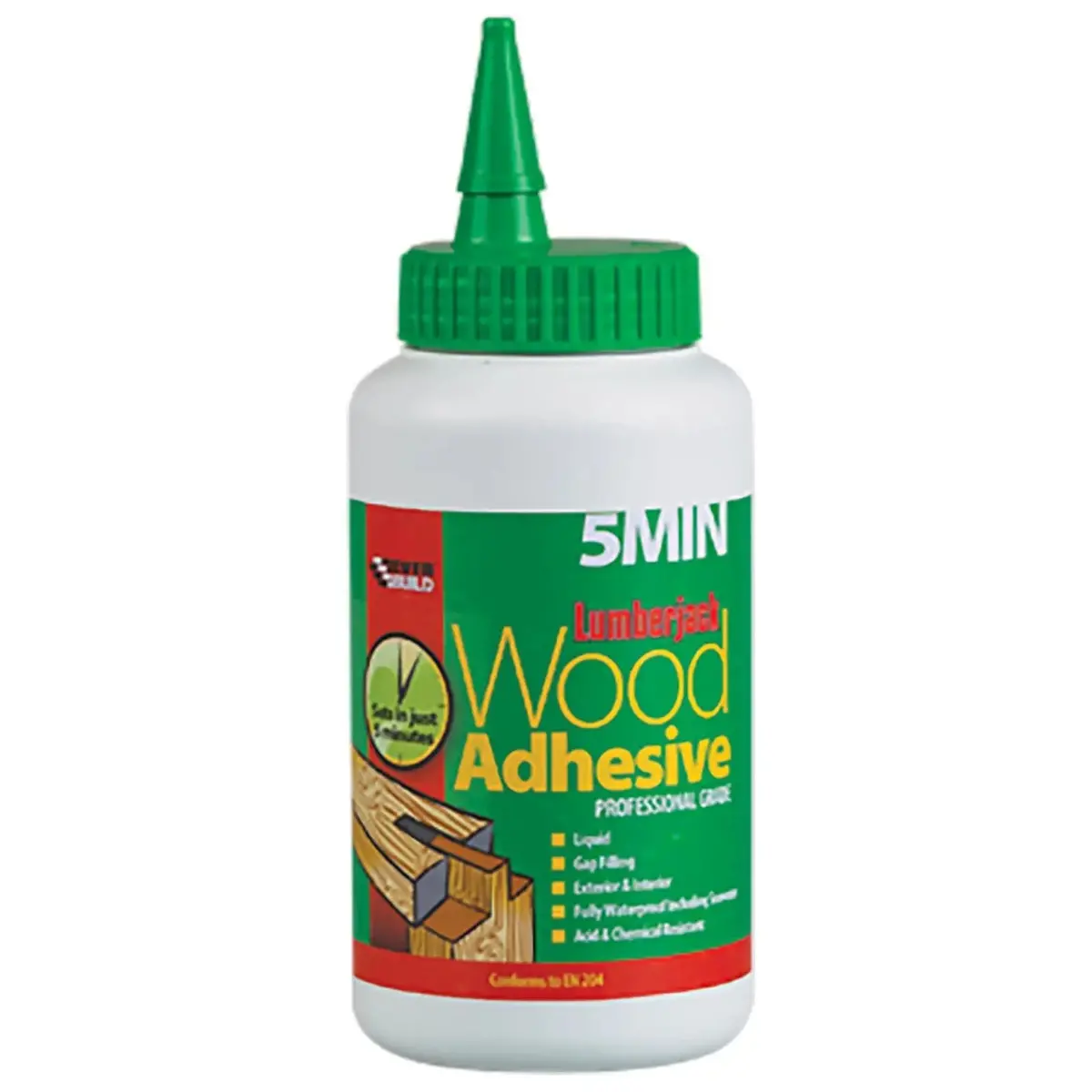 Everbuild Lumberjack 5 Minute Polyurethane Pu Liquid Wood Adhesive 750G 1