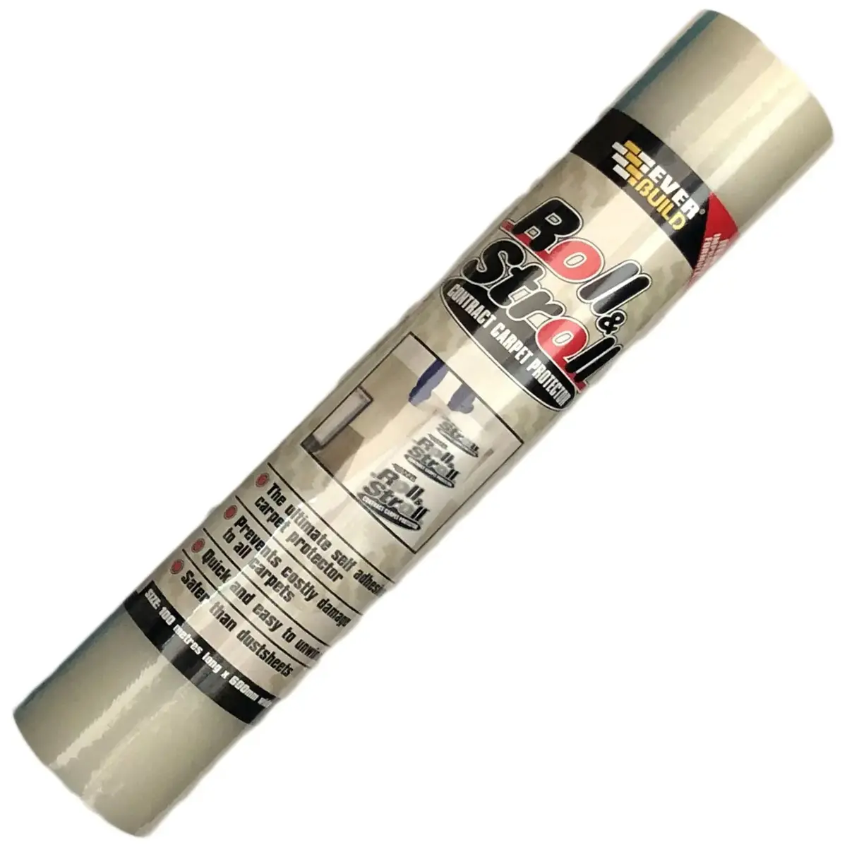 Everbuild Roll And Stroll Contract Carpet Floor Protector 600Mm X 100M 1