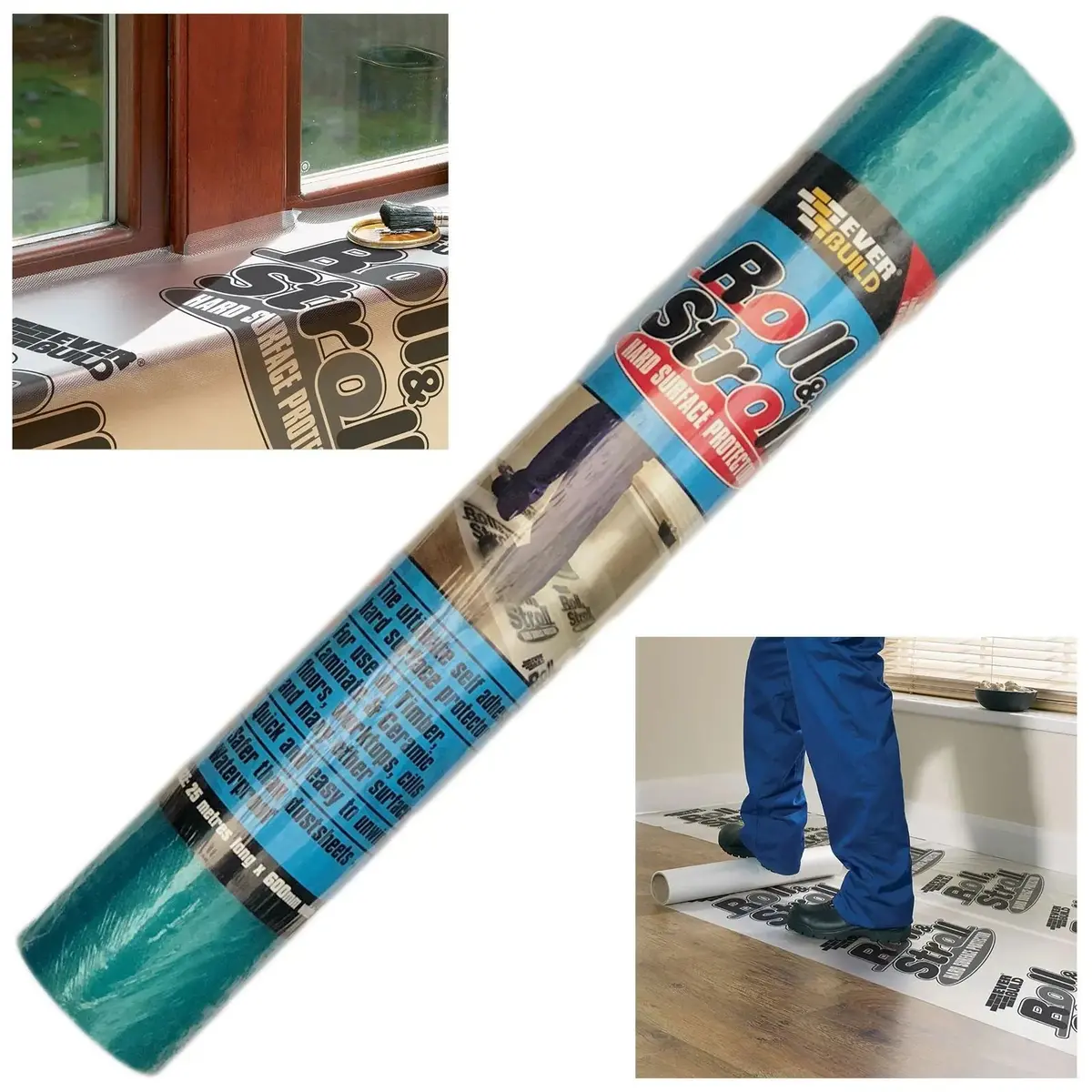 Everbuild Roll And Stroll Hard Surface Floor Protector 600Mm X 25M 1