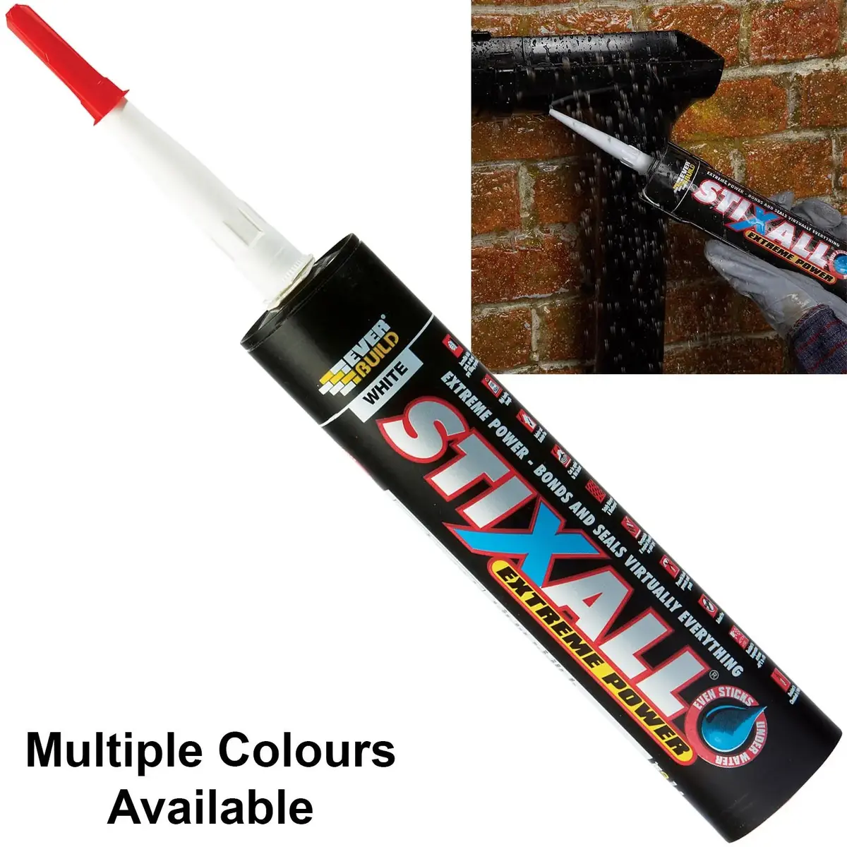 Everbuild Stixall Extreme Power Adhesive Sealant 290Ml High Bonding Quick Curing 1