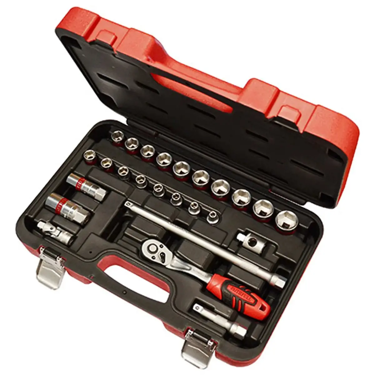 Faithfull 25 Piece 3/8" Drive 6-24Mm Socket And Accessory Set In Case 1