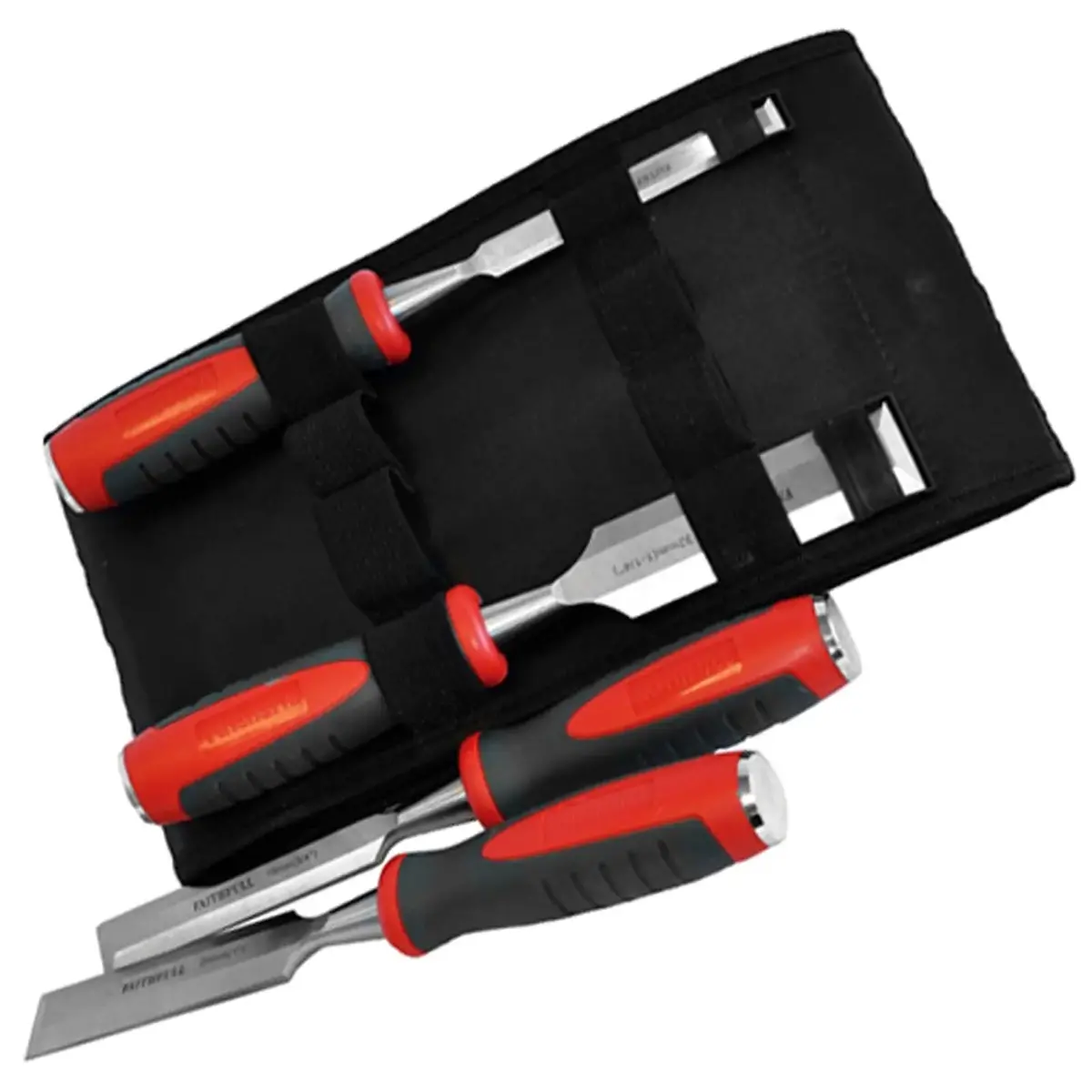 Faithfull 4 Piece Soft Grip Chisel Set With Storage Wallet 12-32Mm 1