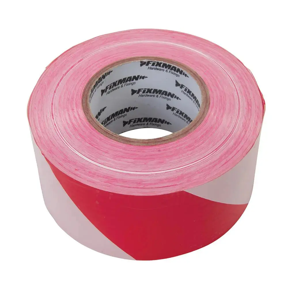 Fixman Barrier Tape 70Mm X 500M Red/White 194216 1