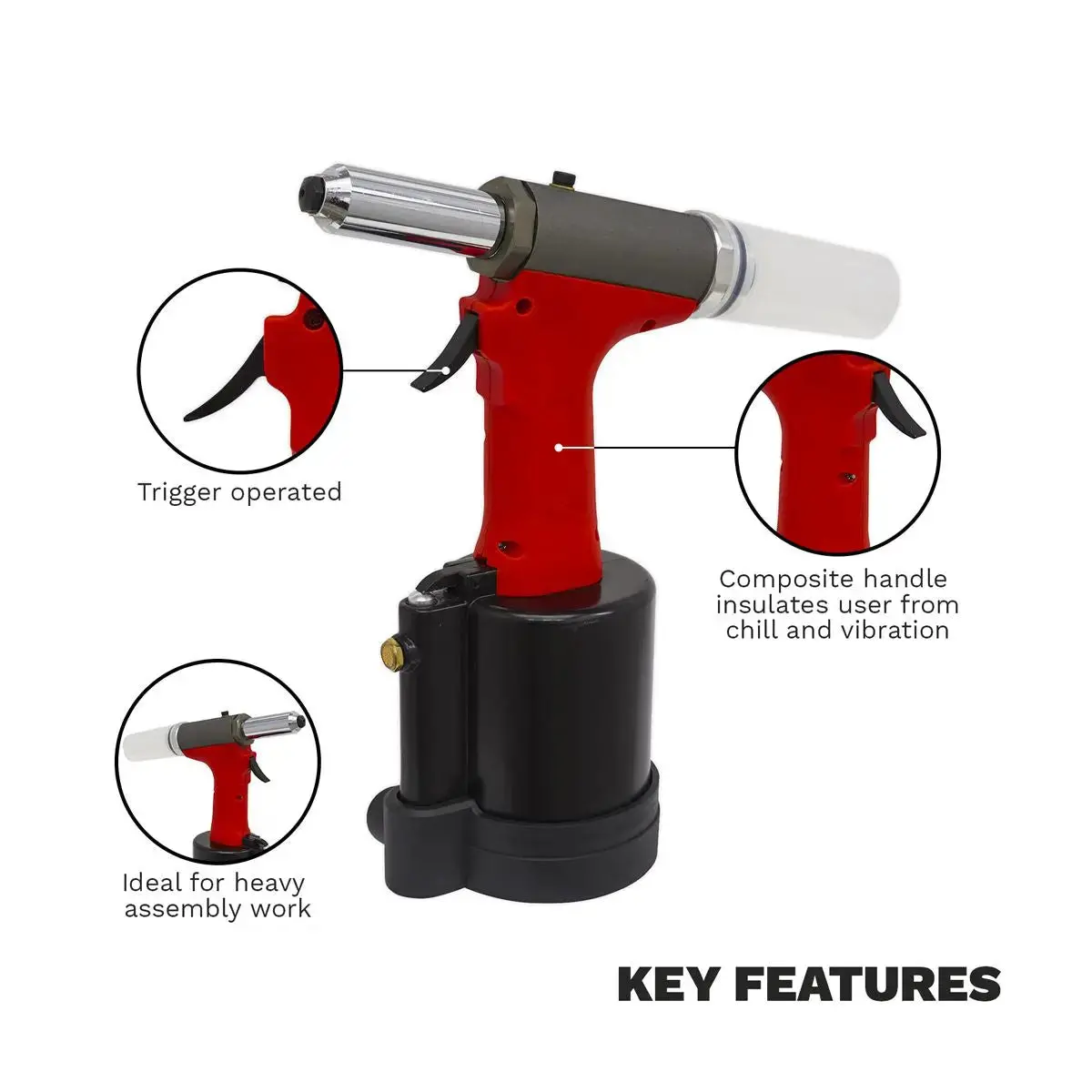 Generation Air Riveter 1/4" Steel Aluminium & Stainless Steel Rivets 2