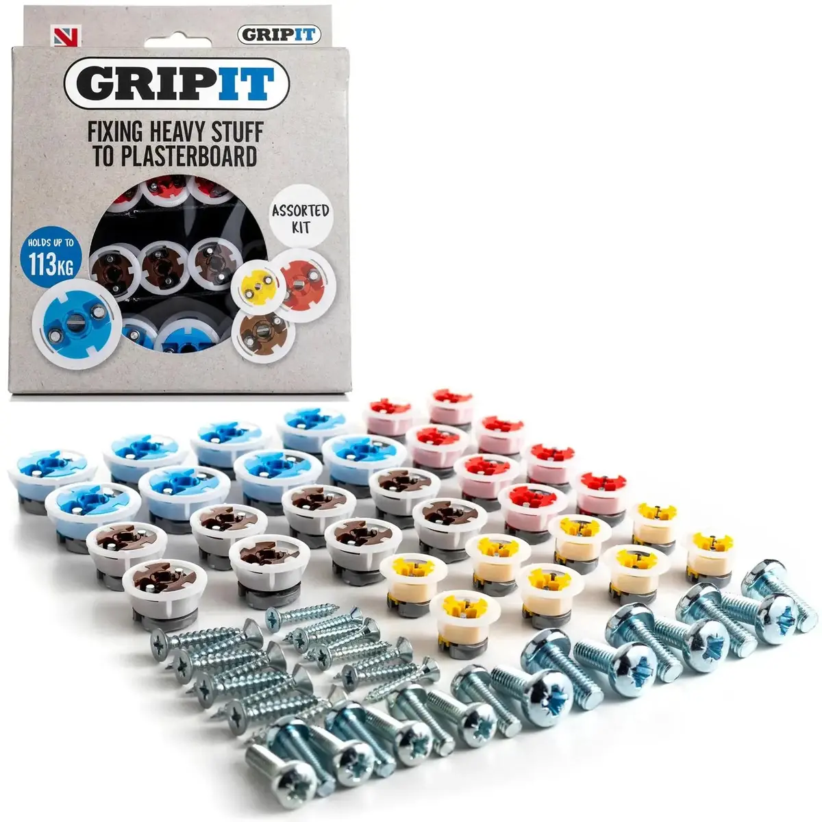 Gripit Plasterboard Fixing Kit Assorted 32 Piece 1