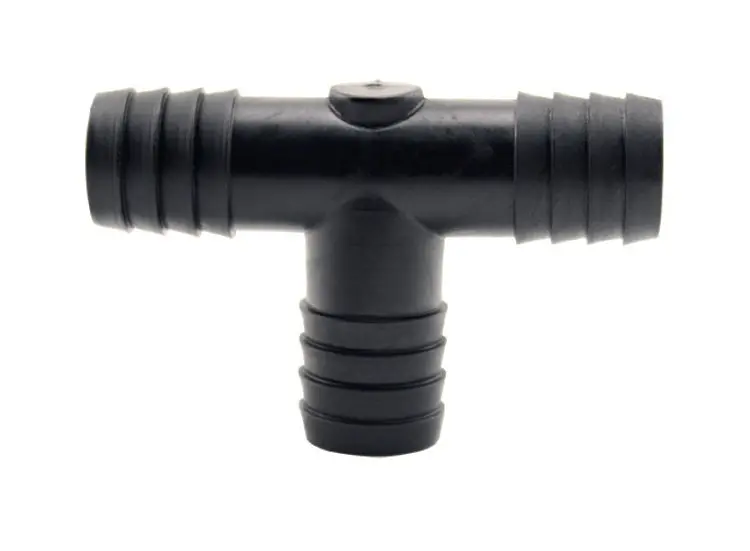 Tee Barbed Black 3/8Ths 1