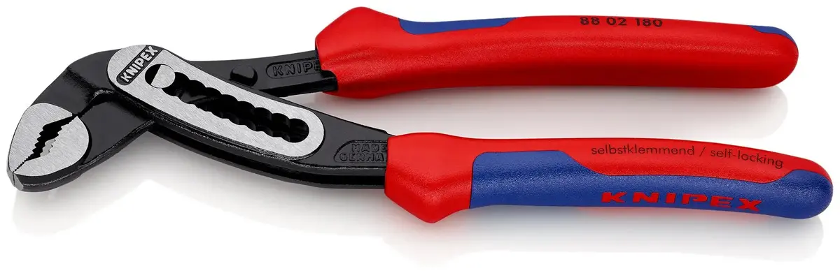 Knipex Alligator Water Pump Pliers 180Mm Multi Component Grips 88 02 180 1