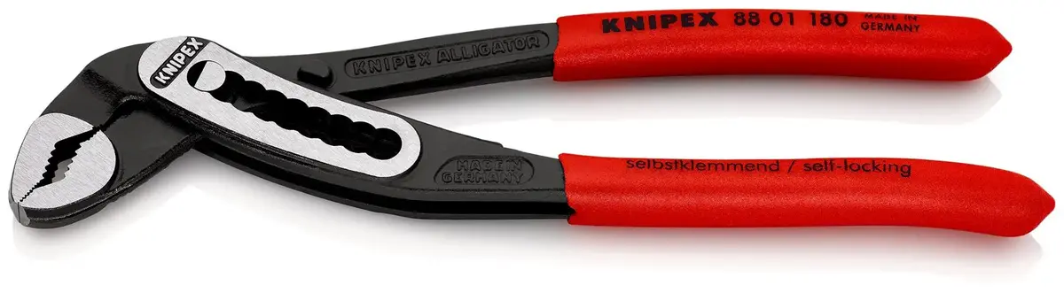 Knipex Alligator Water Pump Pliers 180Mm Plastic Coated Handles Non Slip 88 01 180 Sb 1