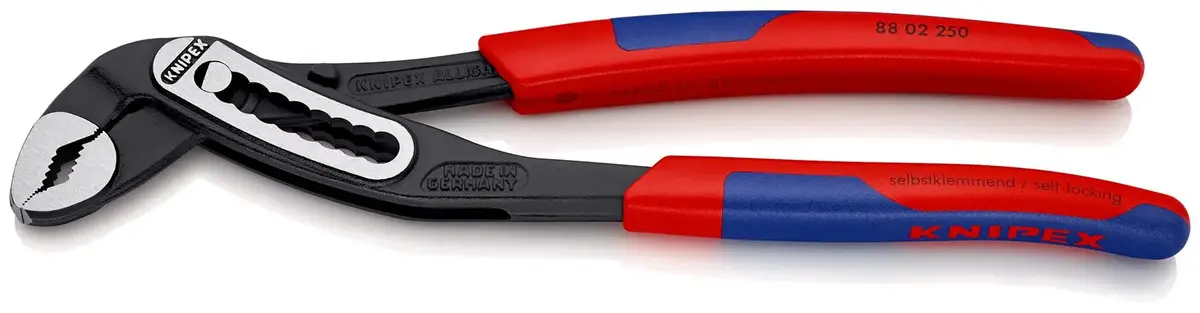 Knipex Alligator Water Pump Pliers 250Mm Multi Component Grips 88 02 250 1